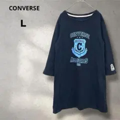 コンバース　バスケットボールウェア　プリントTシャツ　ネイビー　コットン　Ｌ