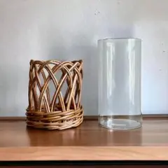 天然皮付き籐花瓶　フラワーベース