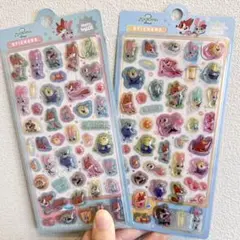 【海外正規品】ズートピア2　ボンボンドロップシール　ぷっくり　3D ２枚