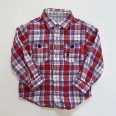 MIKIHOUSE　90センチ　赤と青のチェックシャツ