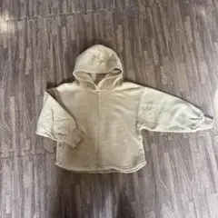 &yam ベージュ フード付き スウェットパーカー