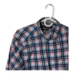 1738NAUTICA チェック柄 ボタンダウン長袖シャツ　Lサイズ