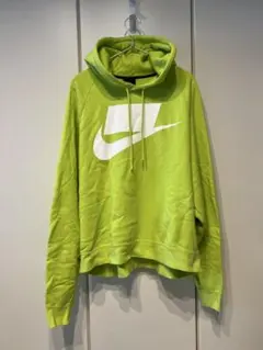 【冬物SALE】ナイキ　パーカー　Lサイズ　ライムグリーン　メンズ