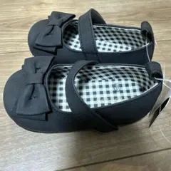 【新品未使用】Cottoli ブラック フォーマルシューズ リボン付き