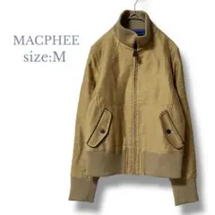 【マカフィー】Mサイズ　レディースジャケット　リブ　カジュアル　ベージュ