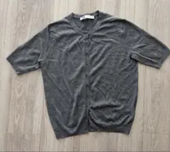 ZARA グレー 半袖 カーディガン Mサイズ