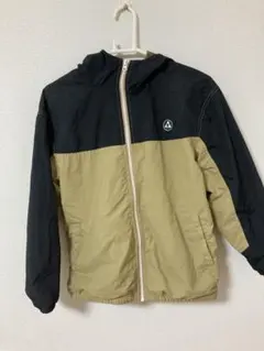 ikka フード付きジャケット 160 黒/ベージュ