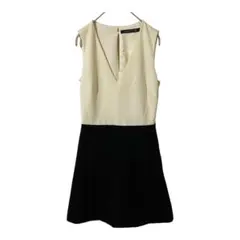 ★美品★ZARA WOMAN ノースリーブワンピース　XS 白・黒　レディース
