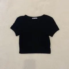 【本日値下げ中】ZARA ブラック ホワイト 2点セット クロップドTシャツ