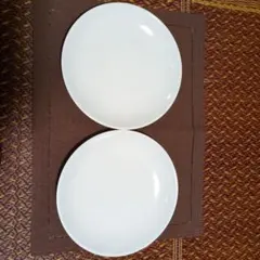 電子レンジ食洗機対応シンプル ホワイト プレート 22cm2枚セットのサムネイル