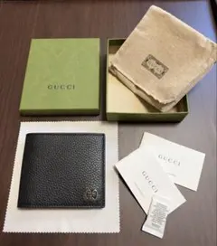 【未使用品】GUCCI グッチ メンズ2つ折り財布