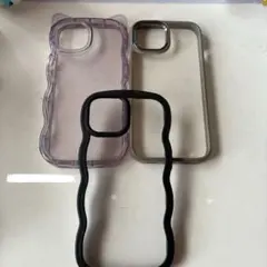 iPhone15用ケース クリア・ハード・シリコン