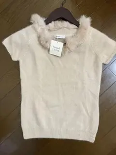 上品 新品ANNA LUNA ラビットファー付ニット アンゴラ混 Mのサムネイル