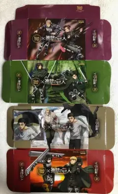 Nuts Day×進撃の巨人・エレン缶バッジ+空き箱、5点セット