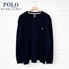 POLO RALPH LAUREN ワッフルロンT XL ネイビー Tシャツ