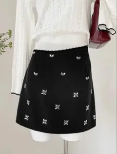 SHEIN ラインストーン装飾ショーツ スカートズボンのサムネイル