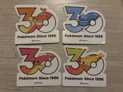 ポケモン 30周年記念 ステッカー 4種セット - メルカリ