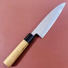 青紙2号 黒打 小三徳包丁（アジ切） 120㎜ G1451 焼柄 日本製 月光作