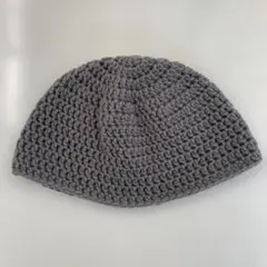 【ハンドメイド】イスラムワッチ　ビーニー　（グレー）