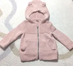 美品baby GAP フード付きパーカー 12-18ヶ月 ピンク
