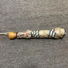 折りたたみ傘　バーバリー　ワンタッチ開き