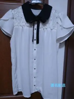 MISCH MASCH リボン レース ブラウス 半袖 白 Mのサムネイル
