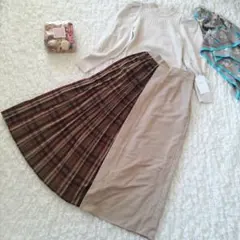 ◆タグ付◆アズールバイマウジー  異素材ミックス ドッキングスカート