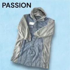 新品タグ付き PASSION フード付きデニムジャケット フリーサイズ