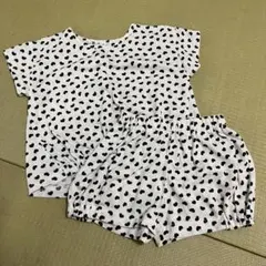西松屋 ハート柄セットアップ 90