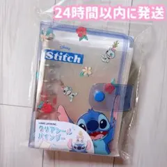 ③迪士尼 史迪奇 透明貼紙夾 貼紙簿 Kamio Japan