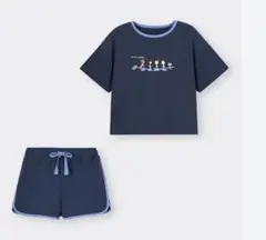 ジーユー GU ラウンジセット 半袖 Peanuts スヌーピー