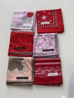 Yves Saint Laurent & Givenchy ハンカチ 6枚セット