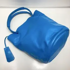 JIL SANDAR NAVY バケツバッグ　ショルダーバッグ　イタリア製　青のサムネイル