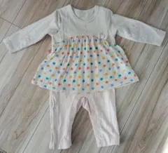 kid's zoo ドット柄ロンパース・カバーオール 80サイズ