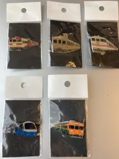 【非売品】第4回 伊豆急全線ウォーク参加記念　電車　ピンバッジ　5個セット