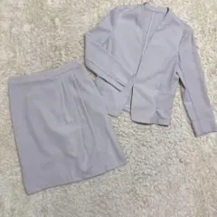 美品 23区 スカート セットアップ カラーレスジャケット L洗える 近年モデル