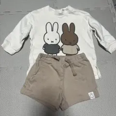 H&M ミッフィー セットアップ トレーナー ハーフパンツ 70cm