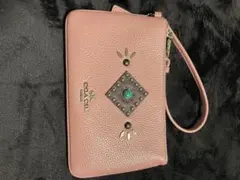 COACH ピンク ポーチ 装飾付き