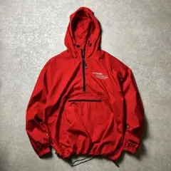 企業物刺繍 ナイロンアノラックパーカー フーディ ライトアウター ドローコード