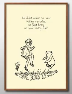 10566■A3ポスター『クラッシックプーさん』絵画イラスト/マット/北欧/