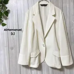 a803＊Airtemaruelジャケットホワイト【L】ハレノヒ　入学式　卒園式