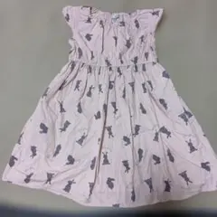 any FAM うさぎプリント 半袖ワンピース 120