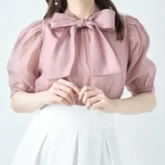 WILLSELECTION オーガンジーリボンブラウス ウィルセレクションのサムネイル