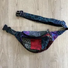 パッチワークデザイン ウエストポーチ