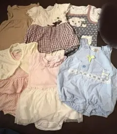 80サイズ　女の子ロンパース まとめ売りセット