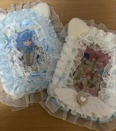 トレカケース デコ 水色 １個