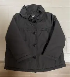 BeBe フリルデザイン中綿コート　ダークグレー １００cm