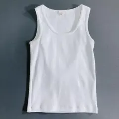 BLAMINK ブラミンク リブ タンクトップ 美品 BLAMINK ブラミンクタンクトップ ノースリブ コットンニット