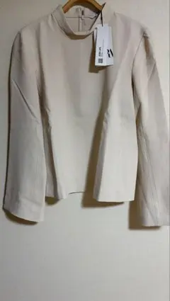 ＺＡＲＡベージュ 長袖 スタンドカラー シャツ