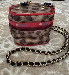 新品未使用！レスポートサック　チェーン　バニティ　ヒョウ柄